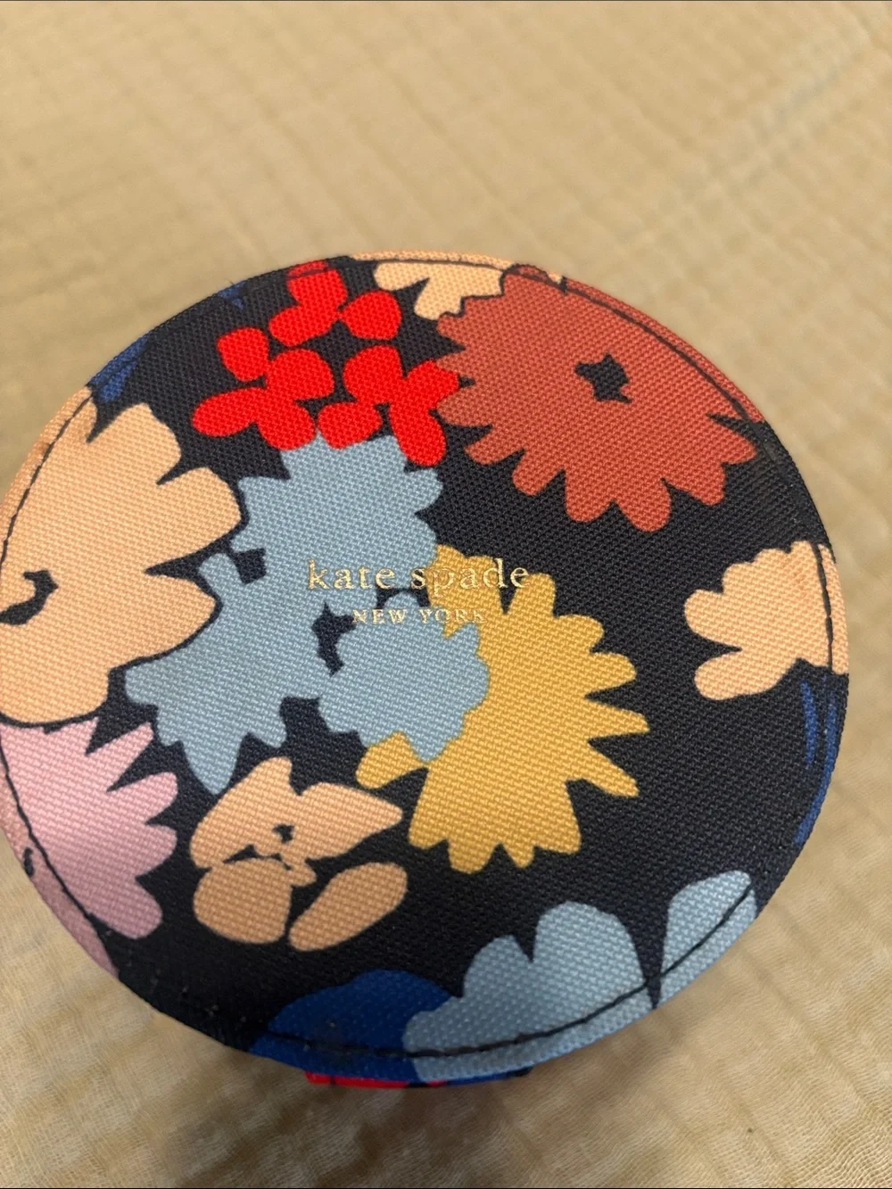 Kate Spade round travel jewelry box